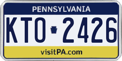 PA license plate KTO2426