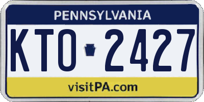 PA license plate KTO2427