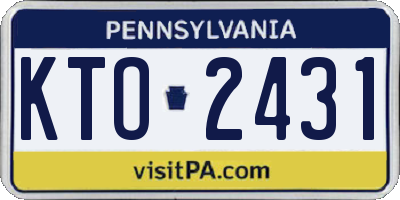 PA license plate KTO2431