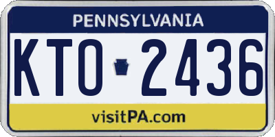 PA license plate KTO2436