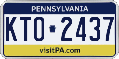 PA license plate KTO2437