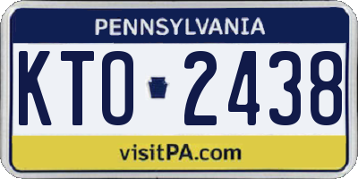 PA license plate KTO2438