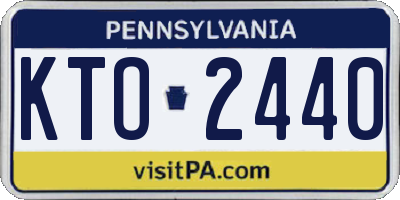 PA license plate KTO2440