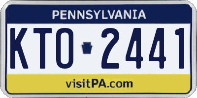 PA license plate KTO2441