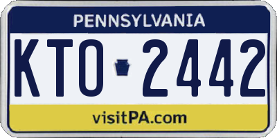 PA license plate KTO2442