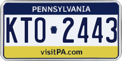 PA license plate KTO2443