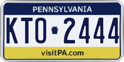 PA license plate KTO2444