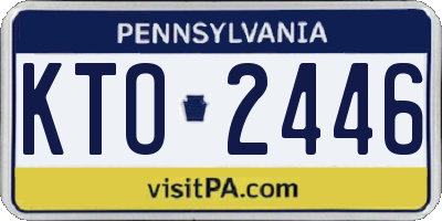 PA license plate KTO2446