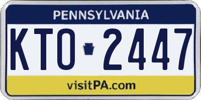 PA license plate KTO2447