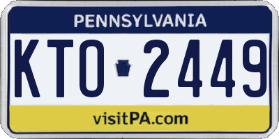 PA license plate KTO2449