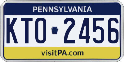 PA license plate KTO2456