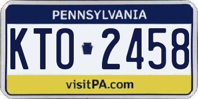 PA license plate KTO2458