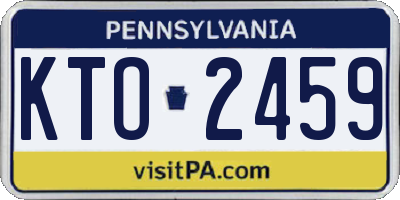 PA license plate KTO2459