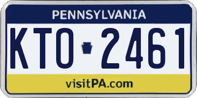 PA license plate KTO2461