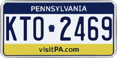 PA license plate KTO2469