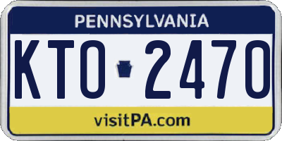 PA license plate KTO2470