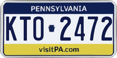 PA license plate KTO2472