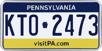 PA license plate KTO2473