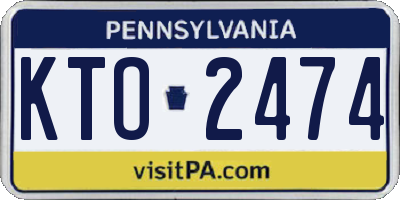 PA license plate KTO2474