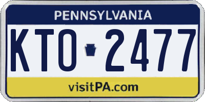 PA license plate KTO2477
