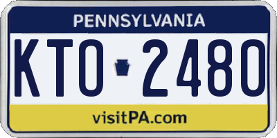 PA license plate KTO2480