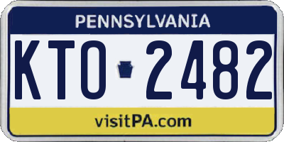 PA license plate KTO2482
