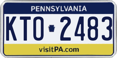PA license plate KTO2483