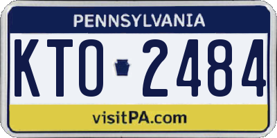 PA license plate KTO2484