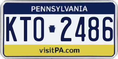 PA license plate KTO2486