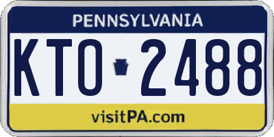 PA license plate KTO2488