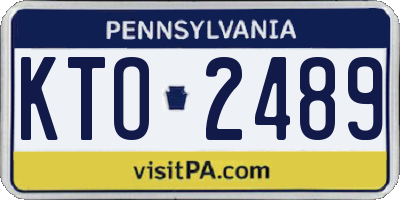 PA license plate KTO2489