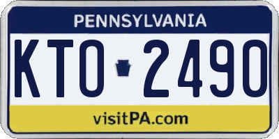 PA license plate KTO2490