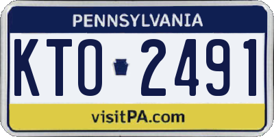 PA license plate KTO2491