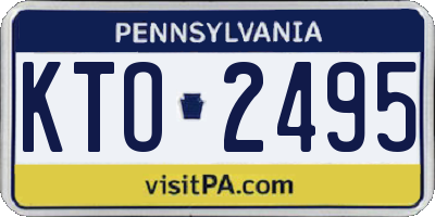 PA license plate KTO2495