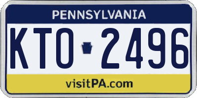 PA license plate KTO2496