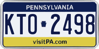 PA license plate KTO2498