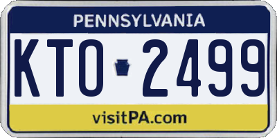 PA license plate KTO2499