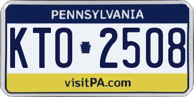 PA license plate KTO2508