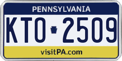 PA license plate KTO2509