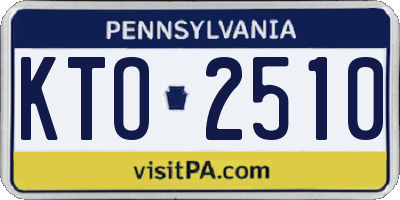 PA license plate KTO2510
