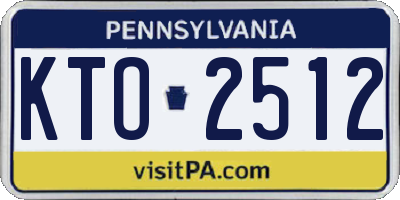 PA license plate KTO2512