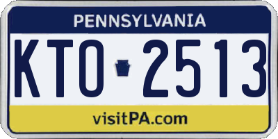 PA license plate KTO2513