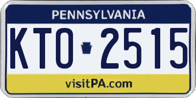 PA license plate KTO2515
