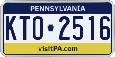 PA license plate KTO2516