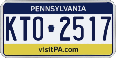 PA license plate KTO2517