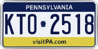 PA license plate KTO2518