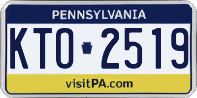 PA license plate KTO2519
