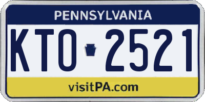 PA license plate KTO2521