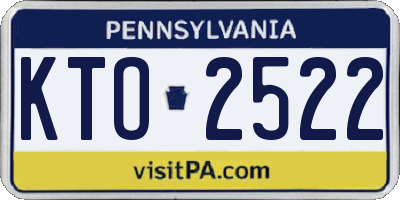 PA license plate KTO2522