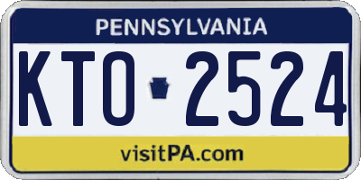 PA license plate KTO2524